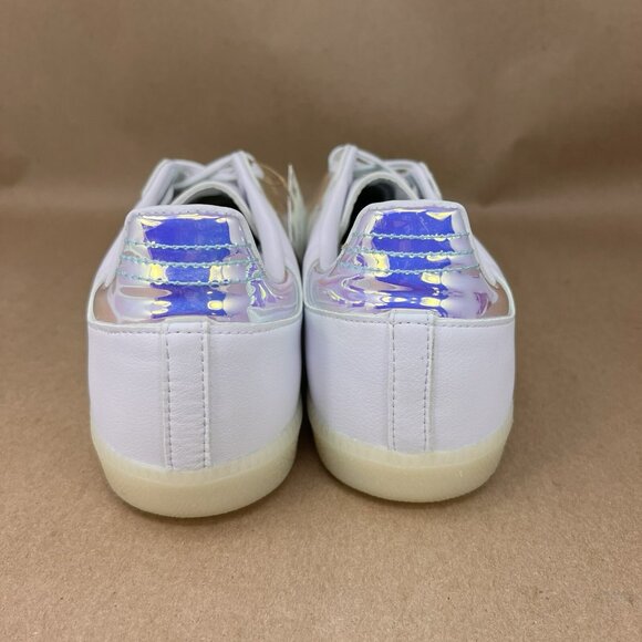 Adidas Samba OG White Iridescent Shoes White Men’s Size 9.5 - Picture 4 of 10